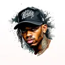 raper hip hop tattoo design idea