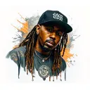 raper hip hop tattoo design idea