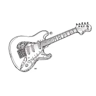 in memory guitar pick tattoo design idea