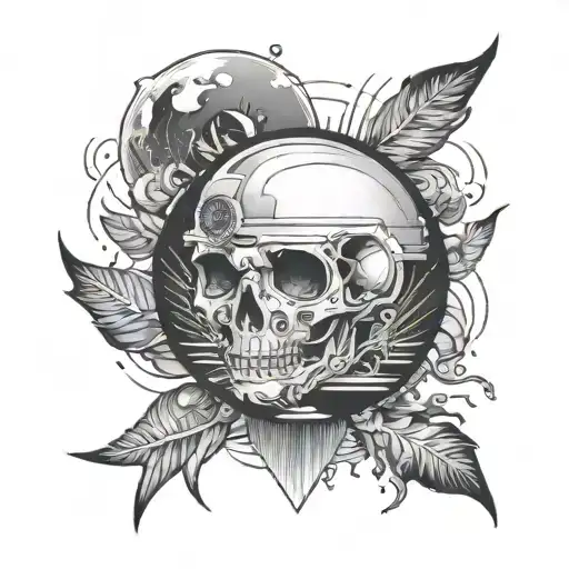 loner psy trance traveller tattoo design idea