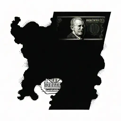 100 dollars bill tattoo design idea