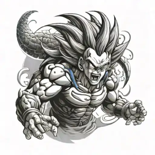 dragon ball z tattoo design idea