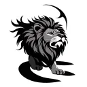 Minimal Lion tattoo design idea