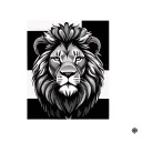 Minimal Lion tattoo design idea