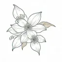 flowering dogwood and blue bonnet flower tattoo design idea