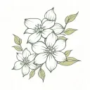 flowering dogwood and blue bonnet flower tattoo design idea