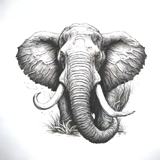 mammoth tattoo design idea