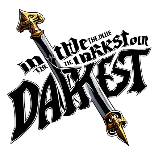 "In the darkest hour" knights Templar tattoo design idea