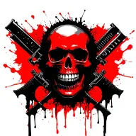 Darkness death skulls weapons trees darkness smile evil tattoo design idea