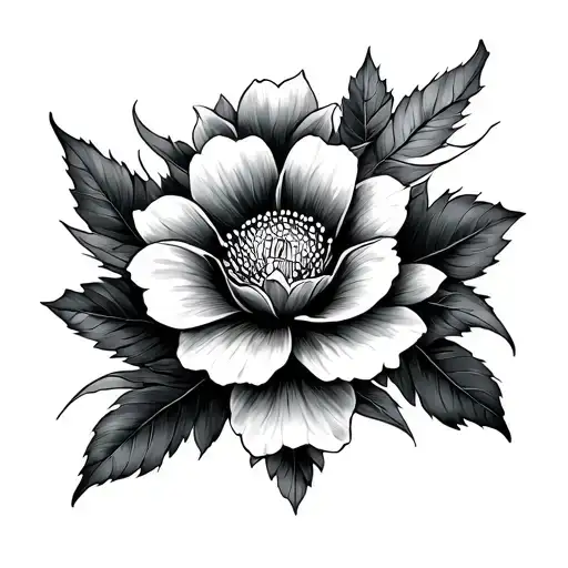 Jade Flower tattoo design idea