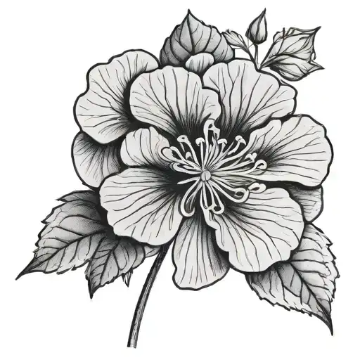Geranium tattoo design idea