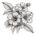 Geranium tattoo design idea