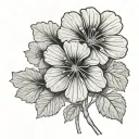 Geranium tattoo design idea