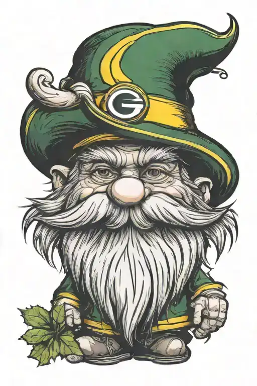green bay packers tomte gnome tattoo design idea