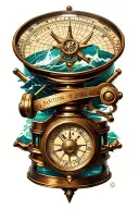 sextant navigation tattoo design idea