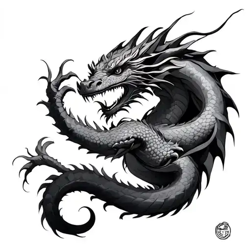 Dragon Wrapped Around Arm tattoo design idea