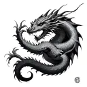 Dragon Wrapped Around Arm tattoo design idea