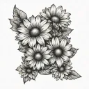 Daisies sister tattoo tattoo design idea