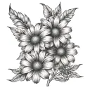 Daisies sister tattoo tattoo design idea