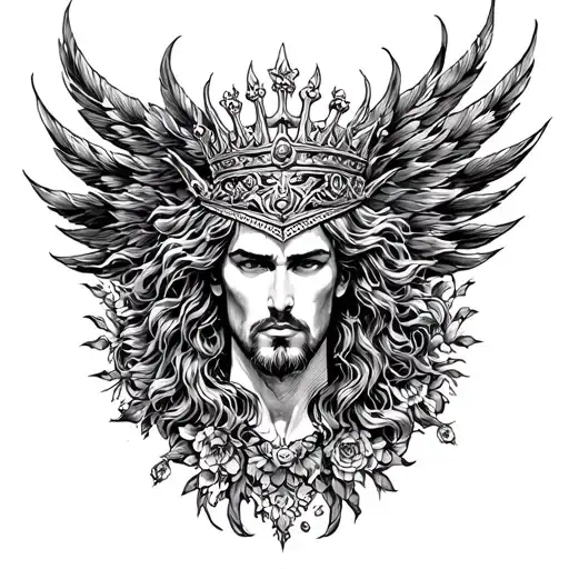 Freedom, power and self -love worthy of a king tattoo design idea