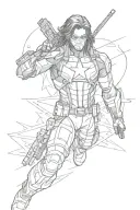 winter soldier marvel tattoo design idea