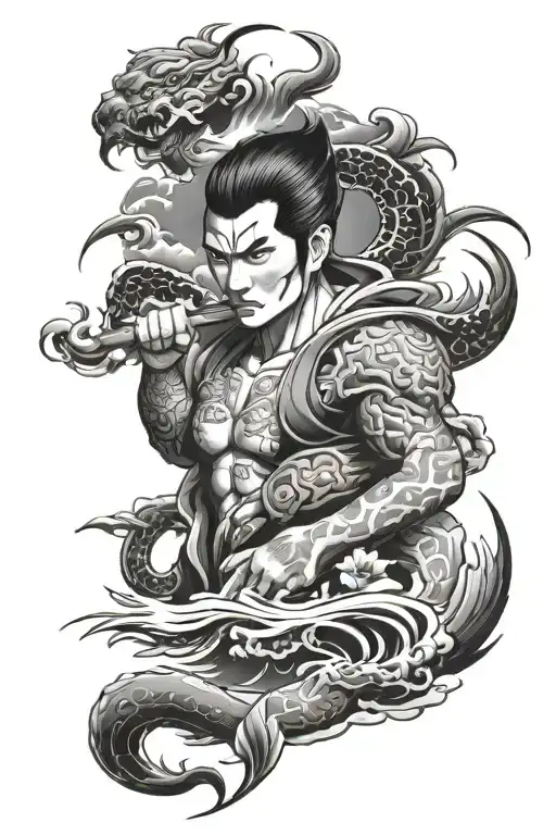 Japanese Yakuza Sleeve tattoo design idea
