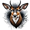 deer head tattoo design idea