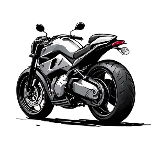 Motorbike on the road leading tattoo design idea