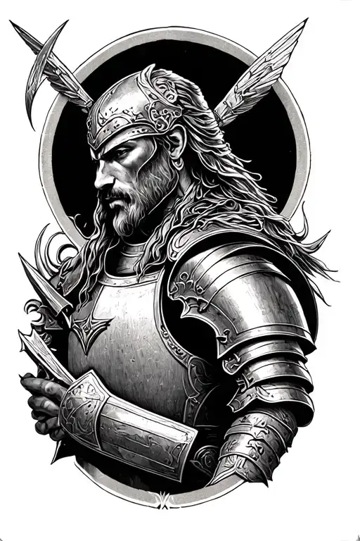 Full Armor Of God tattoo design idea