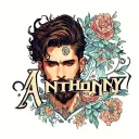 Anthony name tattoo tattoo design idea