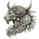 Mythological Gods: Choose a god from Greek, Norse, or Egyptian mythology, with a realistic or stylized representation. Y tattoo design idea