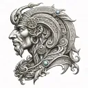 Mythological Gods: Choose a god from Greek, Norse, or Egyptian mythology, with a realistic or stylized representation. Y tattoo design idea