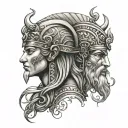Mythological Gods: Choose a god from Greek, Norse, or Egyptian mythology, with a realistic or stylized representation. Y tattoo design idea