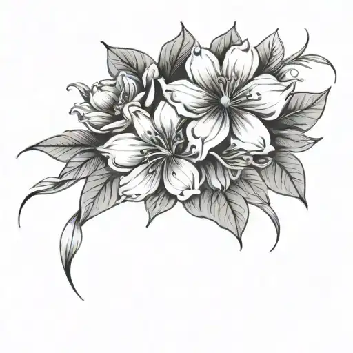 Coverup Floral tattoo design idea