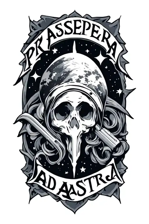 per aspera ad astra lettering tattoo tattoo design idea