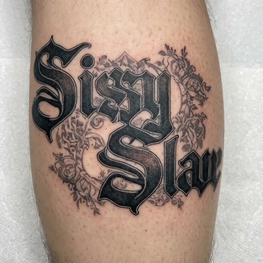 "Sissy Slave" Two Word Ambigram Generator tattoo design idea