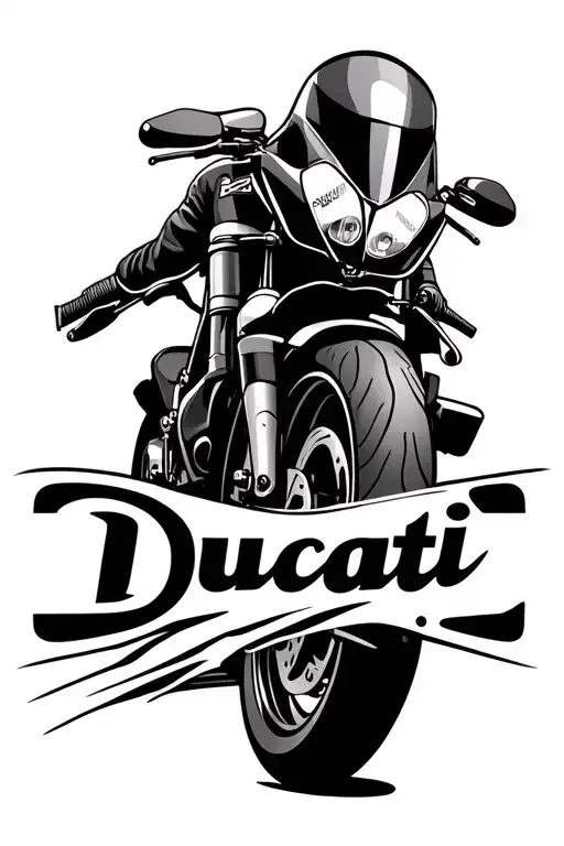 Ducati written tattoo design idea