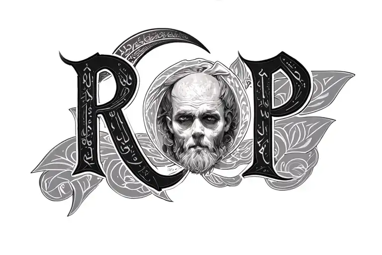 Rip Alexis in at Arabic  tattoo design idea