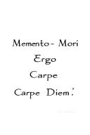 Memento Mori Ergo Carpe Diem quote tattoo design idea