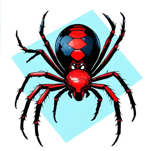 black widow spider tattoo design idea