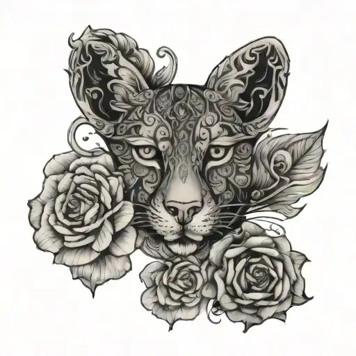 partial deaf tattoo design idea