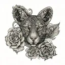 partial deaf tattoo design idea