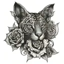 partial deaf tattoo design idea