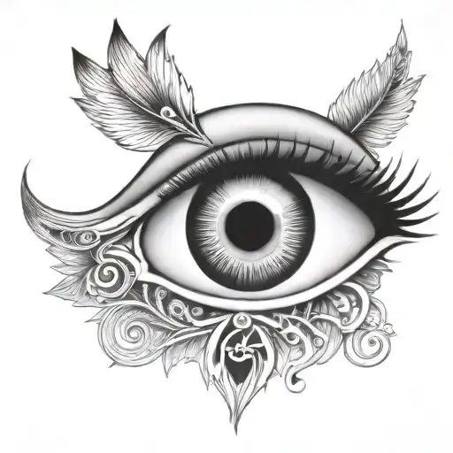 new beginning peace evil eye symbol integrated tattoo design idea