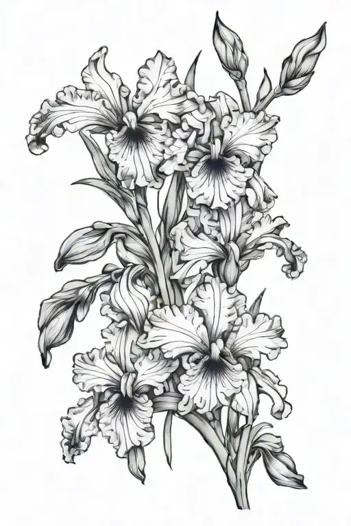 irises tattoo design idea