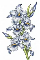 irises tattoo design idea