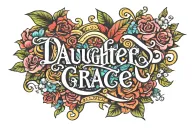 daughters name Grace tattoo design idea