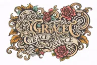 daughters name Grace tattoo design idea
