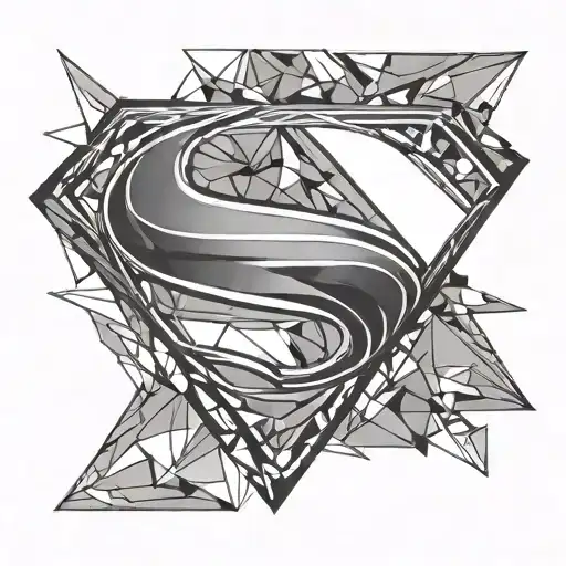 superman logo tattoo design idea
