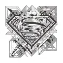 superman logo tattoo design idea